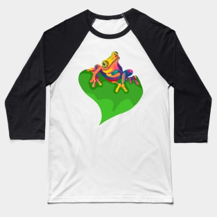 Rainbow Tree Frog Baseball T-Shirt